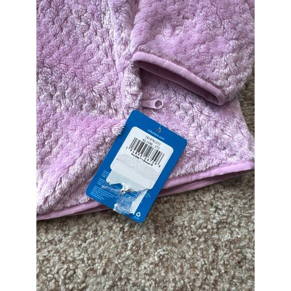 NWT - COLUMBIA WOMENS Zip up FLEECE, Women's Large. Fuzzy & Warm!! Lilac/Pink - Picture 9 of 12